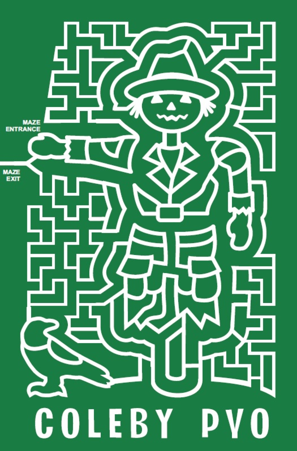 Coleby Maize Maze map