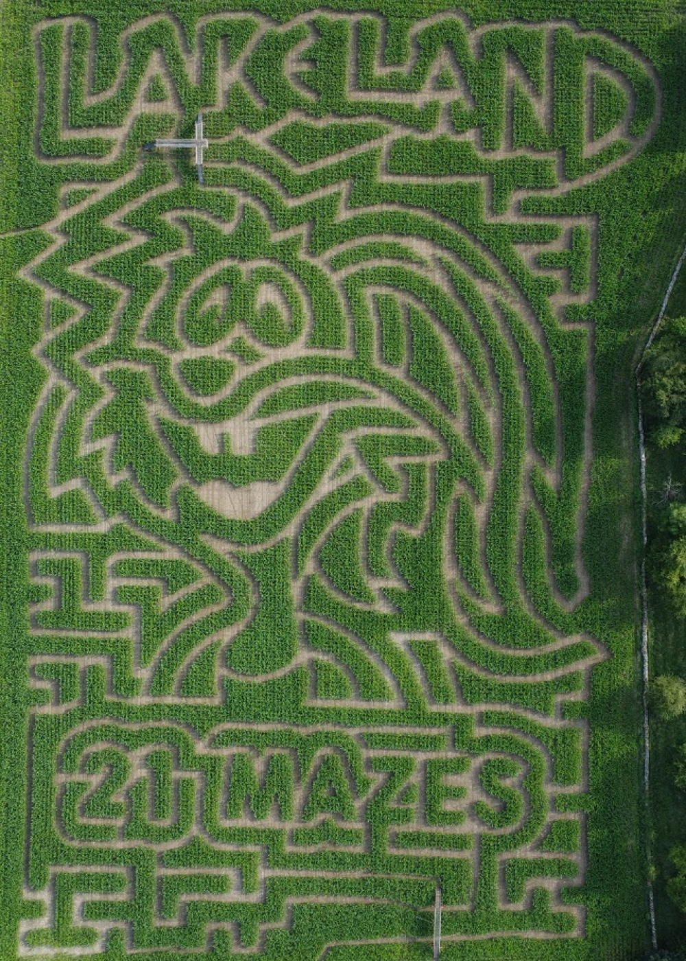 Lakeland Maize Maze Aerial Photo 2025