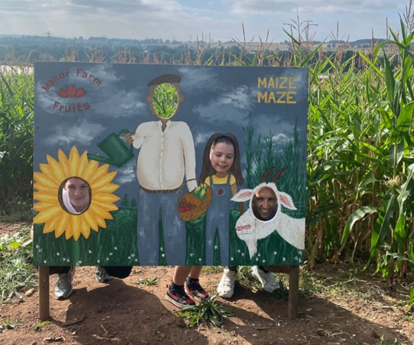 Manor Farm Fruits Maze photo board