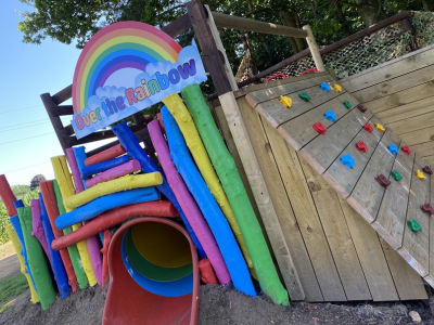 Millets Maize Maze Rainbow climb and slide
