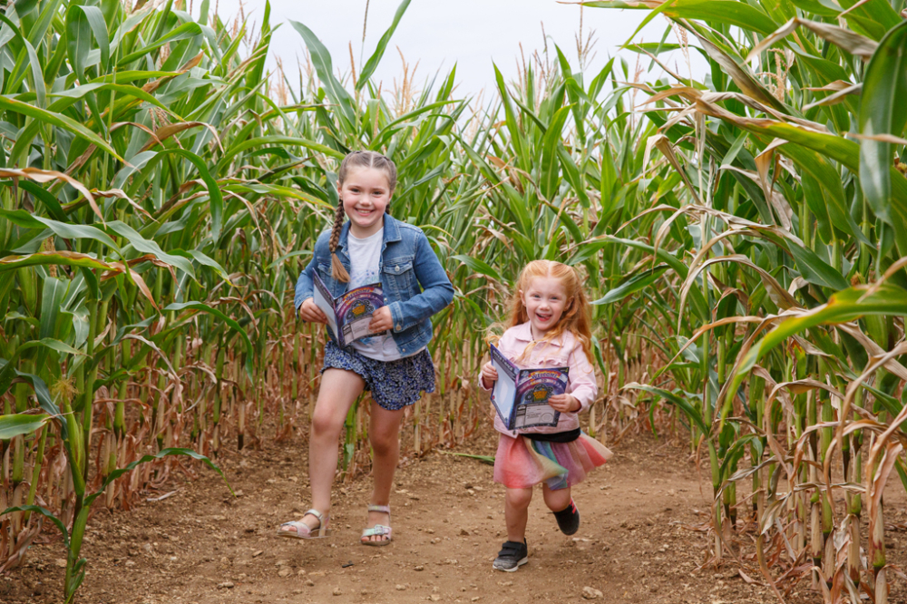 Children in Millets Maize Maze