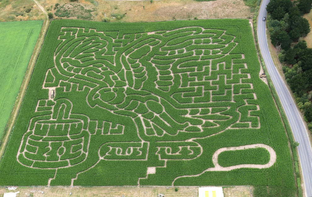 Southwold Maize Maze Aerial Photo 2025